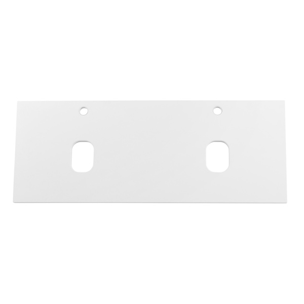 Столешница из МДФ с двумя отверстиями под раковину и с двумя отверстиями под смеситель, 1204x462x19 EK-120-2-BO Bianco Opaco