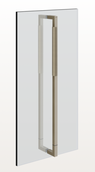 Ручка Gessi Shower outfit. DIAMANTATO двойная цвет-Finox Brushed Nickel 67637/149