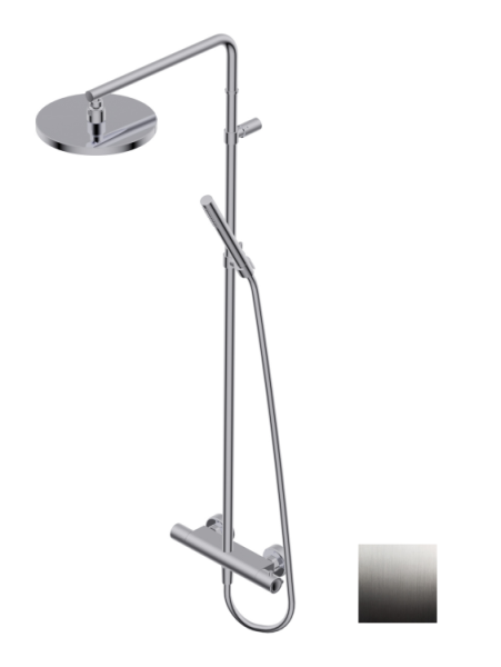 Душевая стойка Ritmonio Brass цвет-хром брашированный (Brushed Chrome) 7ADN207IX