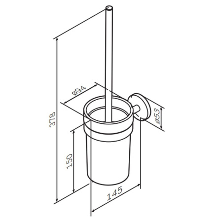 AM.PM A85A33399 X-Joy, Стойка с туалетной щеткой, золото
