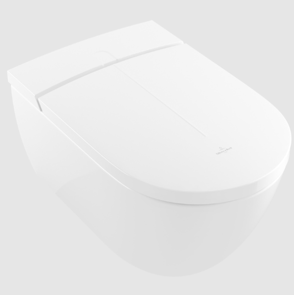 Унитаз-биде Villeroy&Boch Viclean подвесной шгв 385*595*400 CeramicPlus цвет-альпийский белый (белый Alpin) V0E200R1