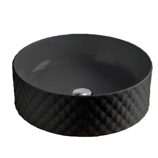 Раковина Раковина Artceram Rombo шгв 440*440*145 отверстия для смесителя-отсутствуют цвет-Matt Black OSL009 17 00