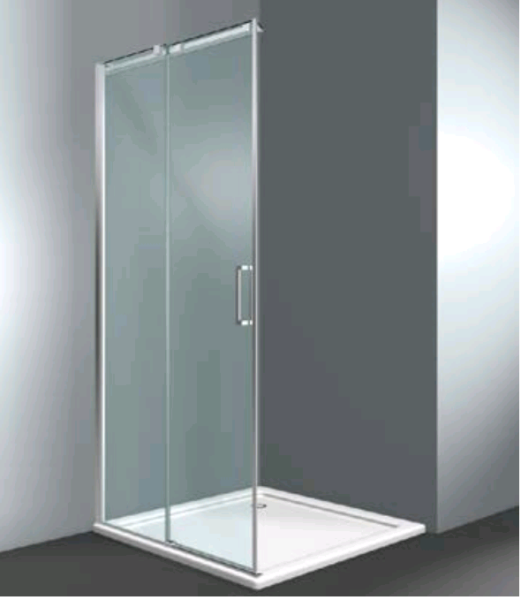 Дверь VismaraVetro Gliss шв 900*2000 правосторонняя Bright silver цвет стекла- satin extra-light DDA142109002000D