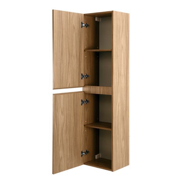 MOLVENO Шкаф подвесной с двумя распашными дверцами с доводчиками, с двумя полками, Noce Chiaro, 400x300x1600, MOLVENO-1600-2A-SC-NC