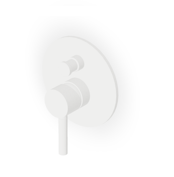 Смеситель для ванны и душа Zucchetti цвет-белый гофрированный матовый ZP6775.W1