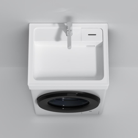 AM.PM M85WCC0601WG050 X-Joy, Раковина над стиральной машиной, керамическая, 60x50 см, белый глянец