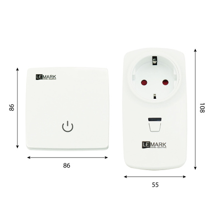 Беспроводной выключатель Lemark DON SLIM с дистанционным управлением для измельчителей DON цвет: белый (9940099)
