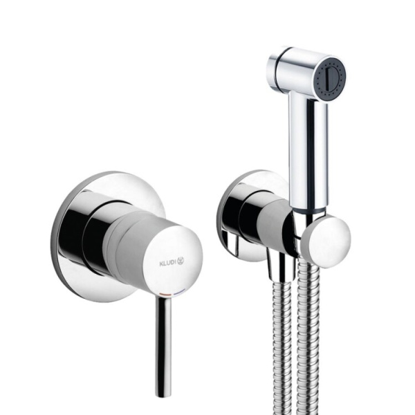 Гигиенический душ со смесителем Kludi BOZZ "модерн" цвет-хром 389980576