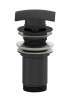Донный клапан для раковины с переливом 1 1/4 WONZON & WOGHAND, Черный матовый (WW-88SS08-MB)