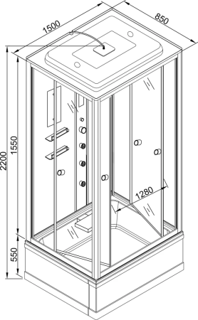 Душевая кабина AvaCan V150