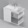 AM.PM M90FHX07522WG GEM, База под раковину, подвесная, 75 см, 2 ящика push-to-open, цвет: белый, глянец