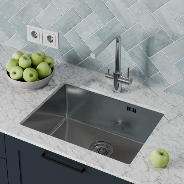 Кухонная мойка FLORACIO Steel F.5844.SS, нержавеющая сталь