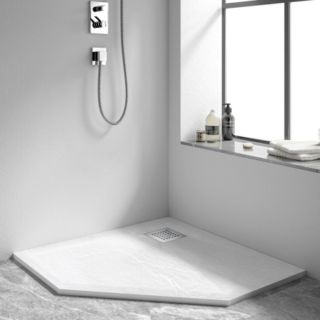 Поддон для душа Vincea из искусственного камня VST-4SP1010W, 1000*1000*25, белый матовый