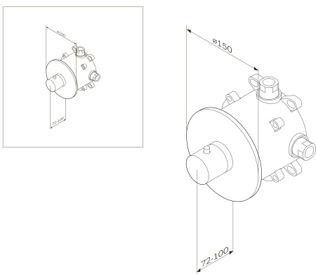 AM.PM F8075500_xxx Like, термостат, монтируемый в стену, шт