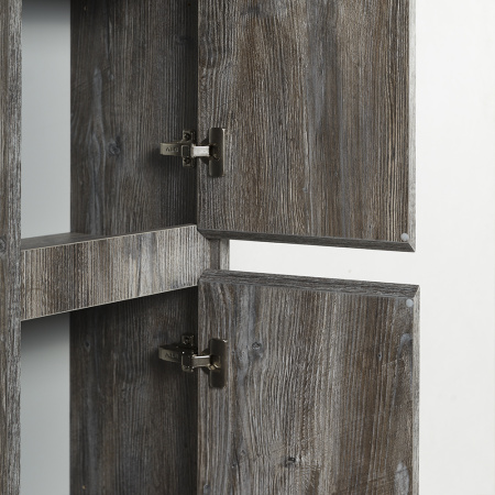 KRAFT Шкаф подвесной с двумя распашными дверцами с доводчиками, с двумя полками, правосторонний, Pino Pasadena, 330x300x1600, KRAFT-1600-2A-SC-PP-R