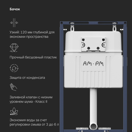 AM.PM I012710 MasterFit инсталляция для подвесного унитаза