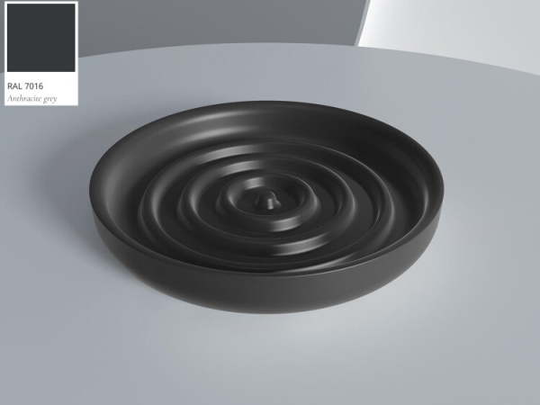 Мыльница Salini Gocce шгв 120*120*20 цвет-RAL 7016 (ст.арт. 1902201RF RAL7016) 1902201F RAL7016