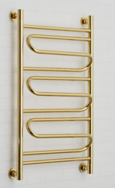 Полотенцесушитель Сунержа Элегия+ водяной ширина мм-600 глубина мм-121 высота мм-1200 мощность Вт-621 материал-нержавеющая сталь цвет-золото матовое