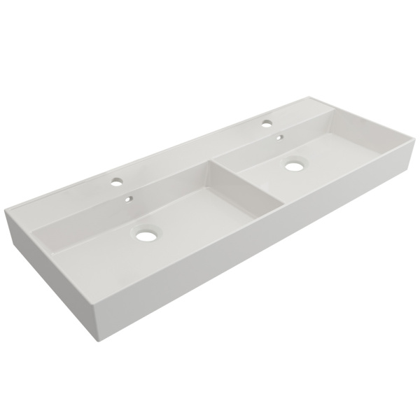 CEZARES Раковина керамическая двойная 1200x465, CZR-MIL-120-2-LVB