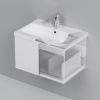 AM.PM M90FHX06021WG GEM, База под раковину, подвесная, 60 см, 1 ящик push-to-open, цвет: белый, глянец