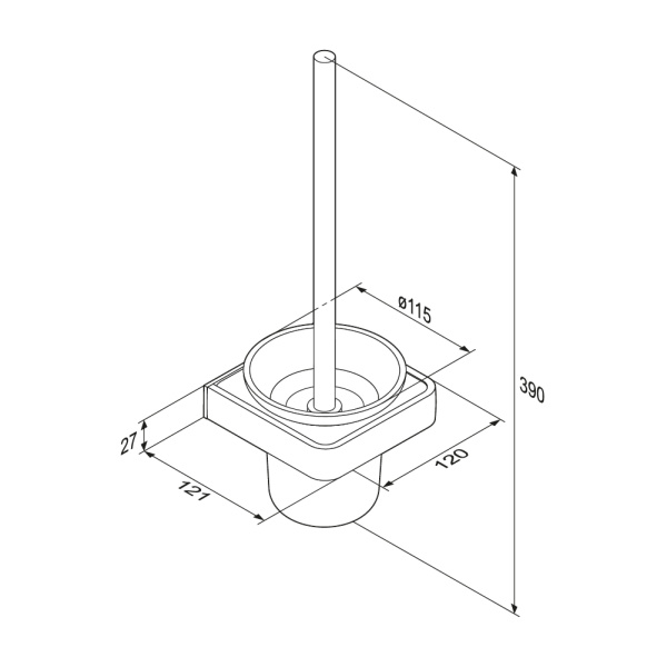Damixa DA7733300 Jupiter Стойка с туалетной щеткой