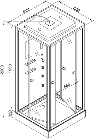 Душевая кабина AvaCan V8015