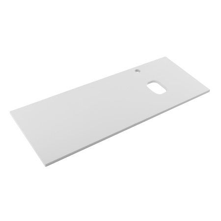 Столешница из МДФ, асимметричное правостороннее расположение отверстий для раковины и смесителя, 1204x462x19 EK-120-AS-BL-R Bianco Lucido