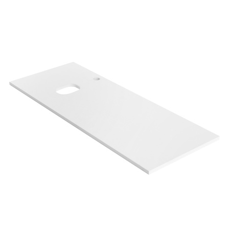 Столешница из МДФ, асимметричное левостороннее расположение отверстий для раковины и смесителя, 1204x462x19 EK-120-AS-BO-L Bianco Opaco