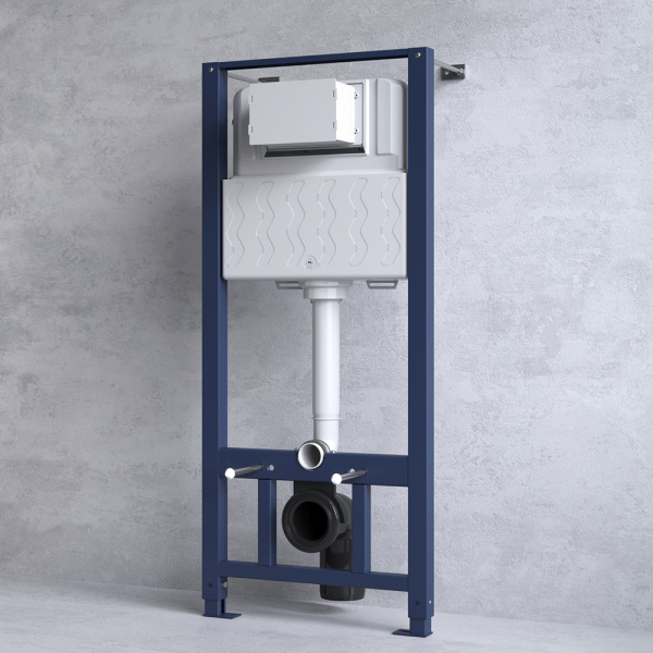 AM.PM I012704.9051 Pro инсталляция для подвесного унитаза с пневматич клавишей Pro L пластик, глянц хром