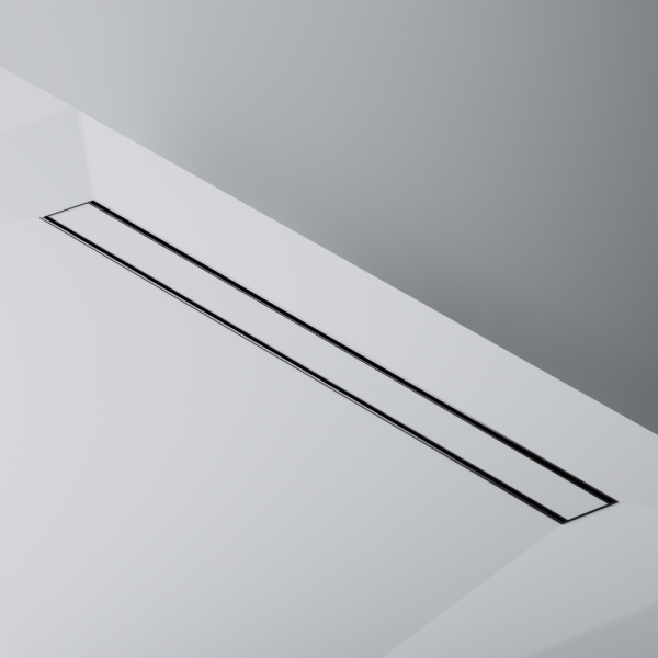 AM.PM W02SC-U11-090-04BM PrimeFlow Трап для душа линейный универс затвор Tile 90см цвет черн мат