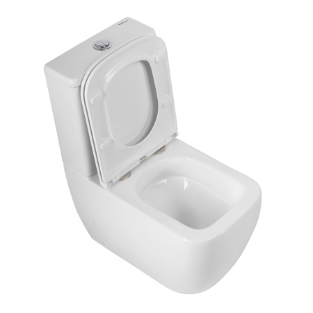 Чаша унитаза безободкового со смывом "Торнадо" с сиденьем BelBagno LUCE-TOR BB2197CP-TOR/SC