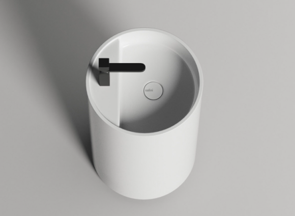 Раковина Salini Armonia Top шгв 450*450*850 отверстия для смесителя-1 цвет-белый матовый (Matt White Bianco Opaco) 130124MN D602 technological opening 1 hole for mixer