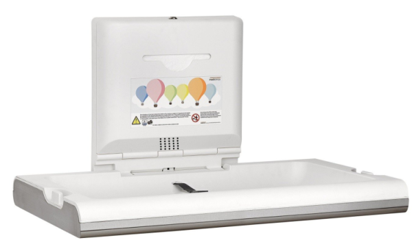 Пеленальный столик Mediclinics шгв 860*570*100 с  диспенсером для одноразовых пеленок Biocote® цвет-белый матовый CP0016HCS