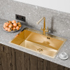Кухонная мойка FLORACIO Steel F.7551.GDD (DECOR), золото матовое