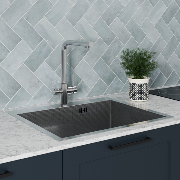 Кухонная мойка FLORACIO Steel F.5951.SSD (DECOR), нержавеющая сталь