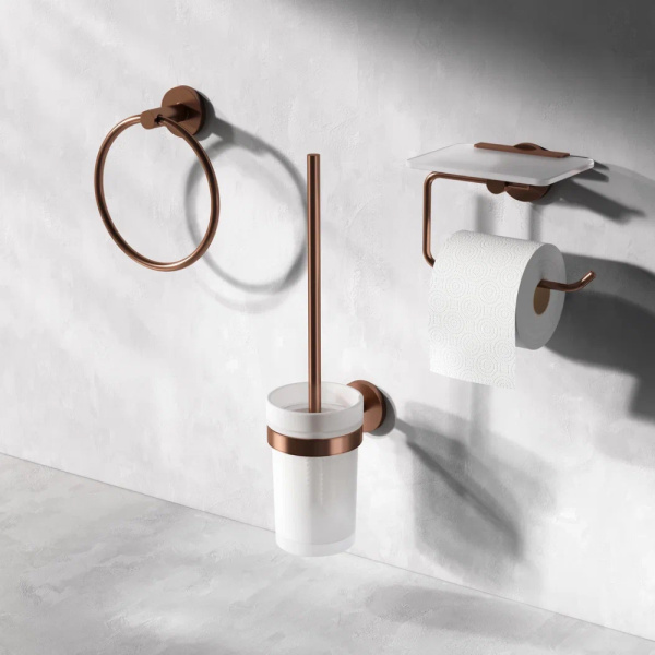 AM.PM A85A33344 X-Joy, Стойка с туалетной щеткой, роз. золото