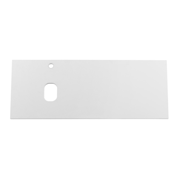 Столешница из МДФ, асимметричное левостороннее расположение отверстий для раковины и смесителя, 1204x462x19 EK-120-AS-BO-L Bianco Opaco