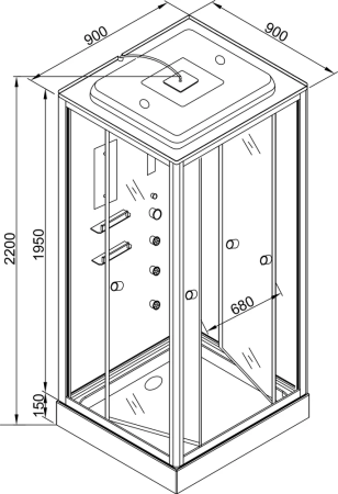 Душевая кабина AvaCan V9015