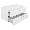 Комплект Тумба Azario Ника 100 1000х475х560 подвесная, с раковиной Monte 100, белый (CS00089923)