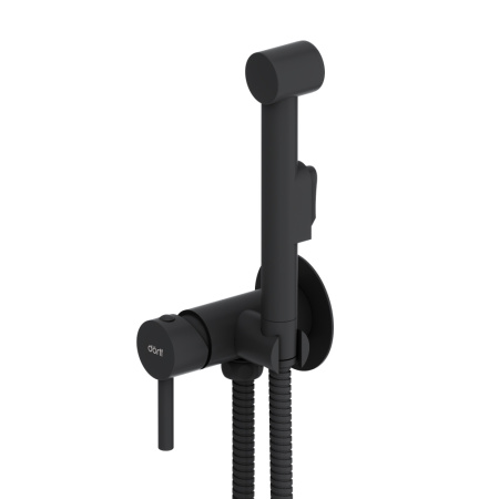 Dorff D3075000BL Logic  смеситель с гигиеническим душем, встроенный, цвет черный