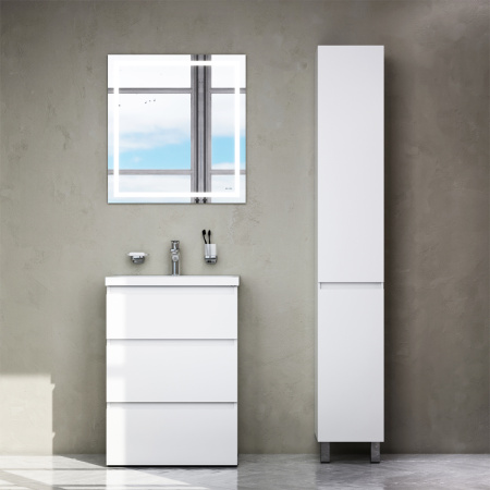 AM.PM M91FSX0602WG GEM S, База под раковину, напольная, 60 см, 3 ящика, белый глянец