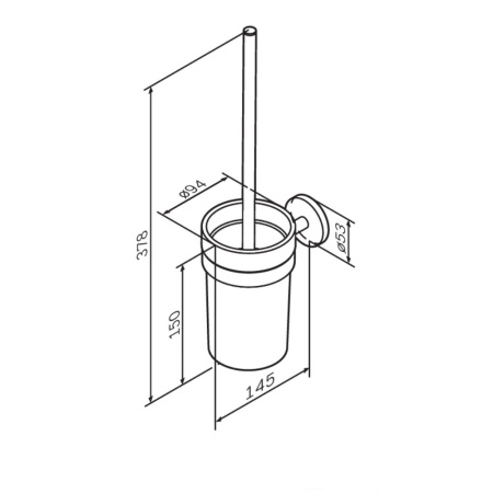 AM.PM A85A33322 X-Joy, Стойка с туалетной щеткой черный