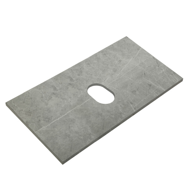 Столешница из керамогранита без отверстия под смеситель 800x460 KEP-80-MGL-W0 Marmo Grigio Lucido