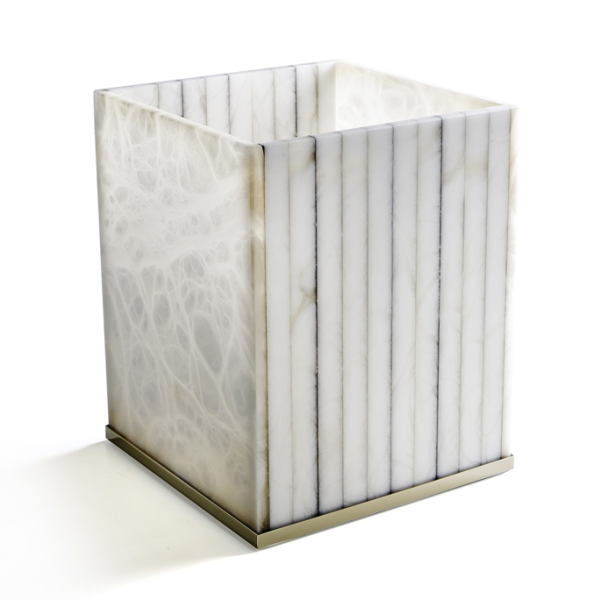 Урна 3SC Rigato шгв 200*200*250 цвет-алебастр золото AL65GD