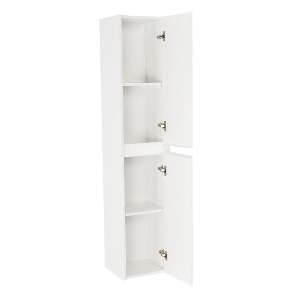 KRAFT Шкаф подвесной с двумя распашными дверцами с доводчиками, с двумя полками, правосторонний, Bianco Opaco, 330x300x1600, KRAFT-1600-2A-SC-BO-R