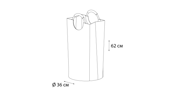Корзина для белья Fixsen с алюминиевыми ручками, бежевая (FX-1012)