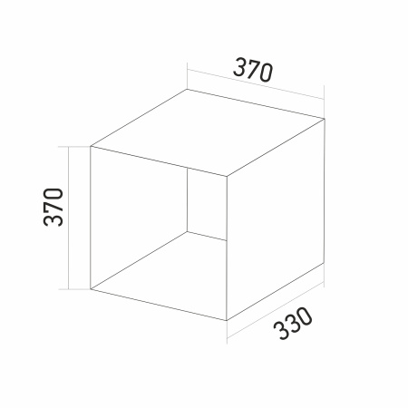 Стеллаж MIXLINE 368*368*330 ЛДСП Белый текстура (1 ячейка,крепеж) (550357)