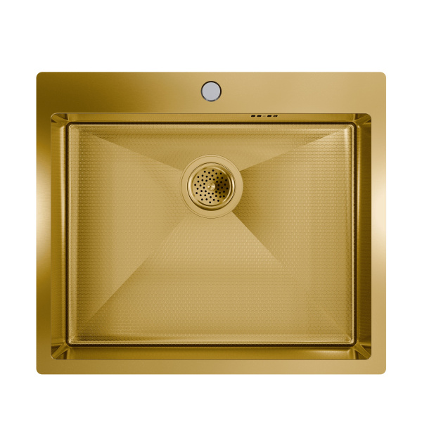 Кухонная мойка FLORACIO Steel F.5951.GDD (DECOR), золото матовое