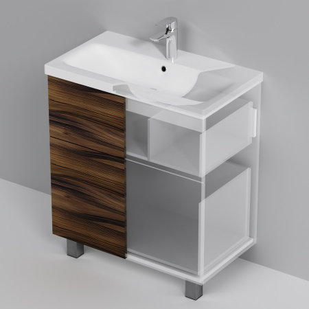 AM.PM M90FSX0752HF Gem, База под раковину, напольная, 75 см, 2 ящика, цвет: орех