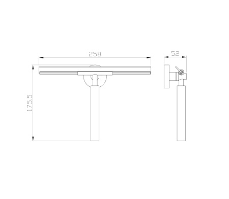 Водосгон для стёкол WONZON & WOGHAND POLO, Хром (WW-8123)